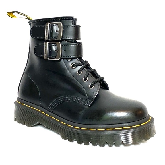 Platform Buckle Combat Boots 